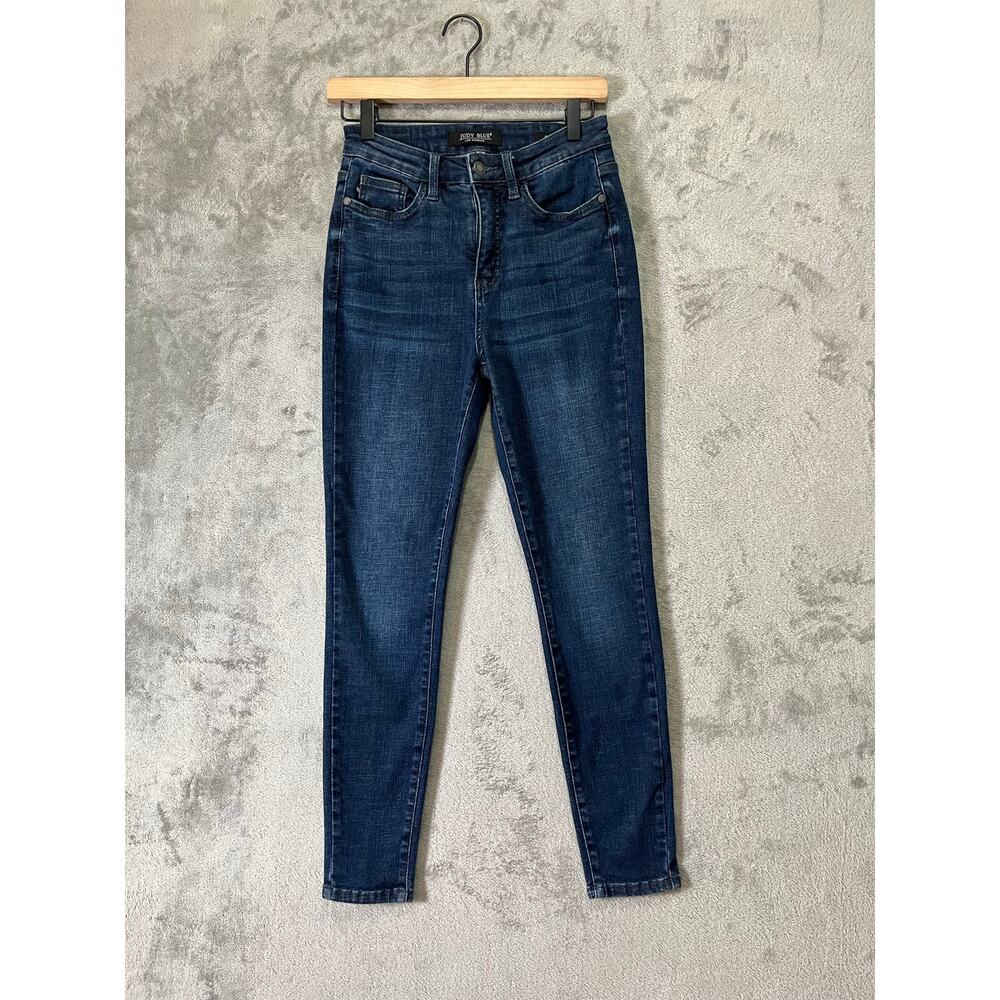 Judy Blue Skinny Jeans Dark Wash Stretch Denim Minimalist Everyday Casual 26